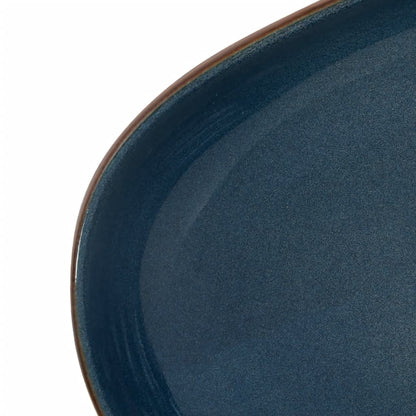 Countertop Basin Brown and Blue Oval 59x40x14 cm Ceramic