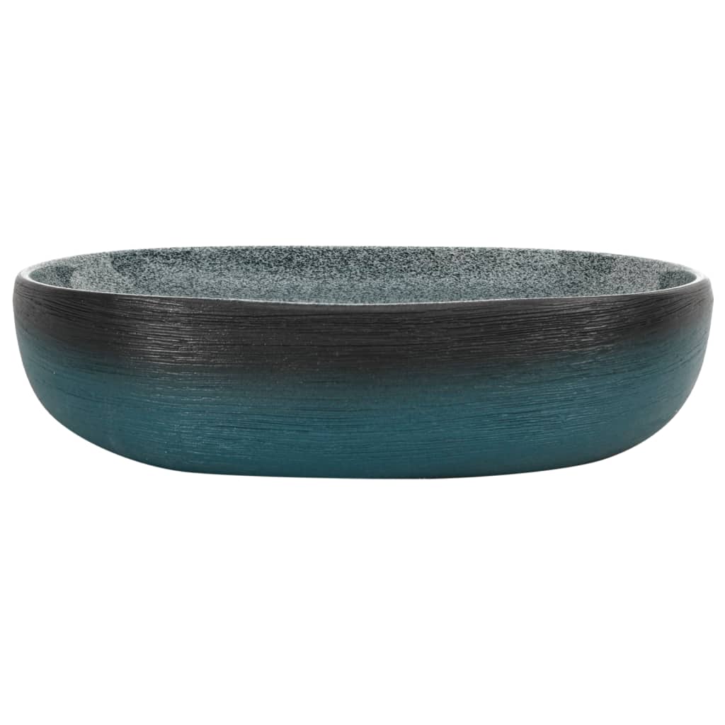 Countertop Basin Turquoise Oval 59x40x14 cm Ceramic - Bend