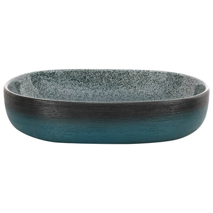 Countertop Basin Turquoise Oval 59x40x14 cm Ceramic - Bend