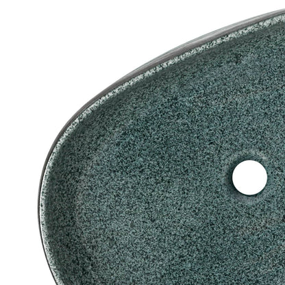 Countertop Basin Turquoise Oval 59x40x14 cm Ceramic - Bend