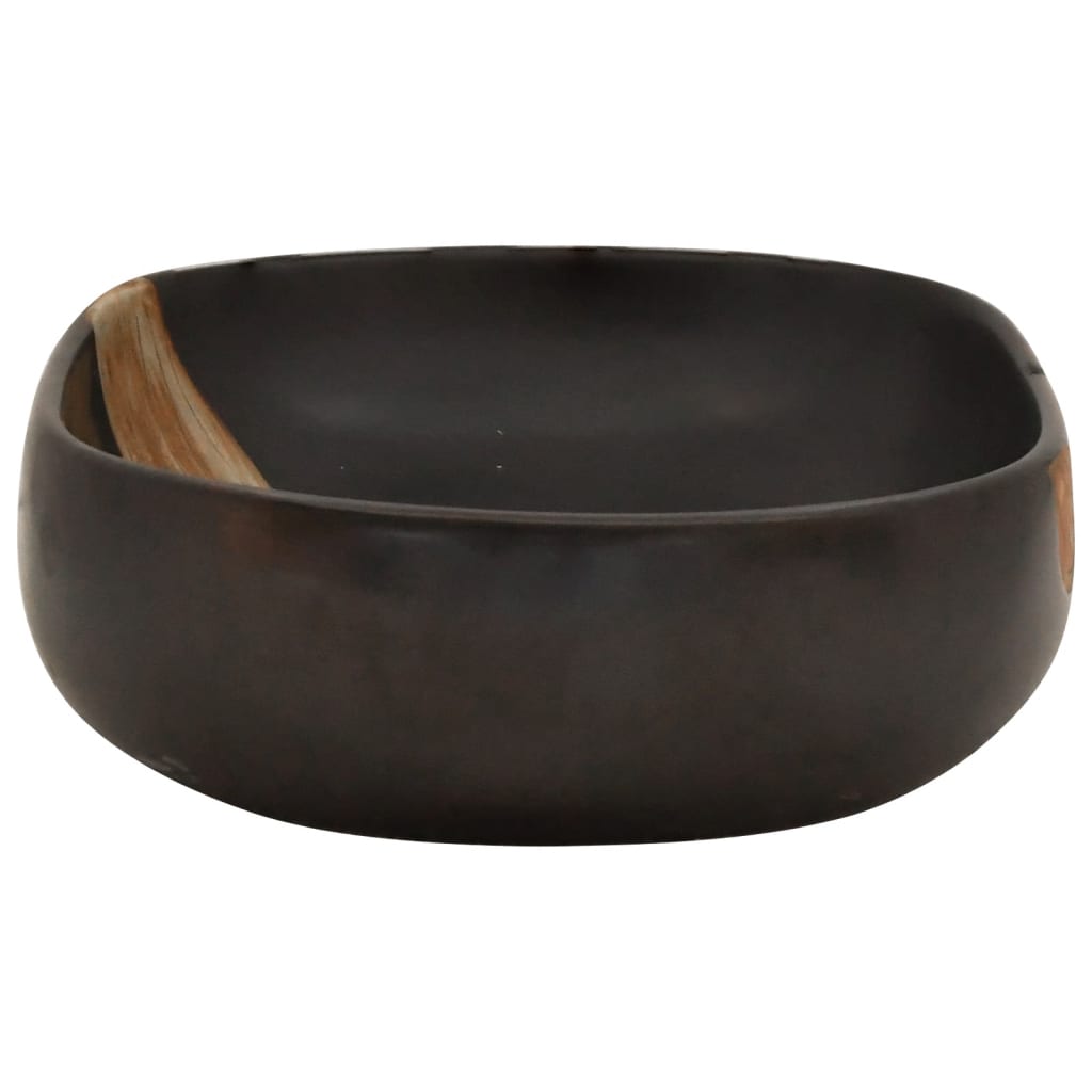 Countertop Basin Black Oval 59x40x14 cm Ceramic - Bend