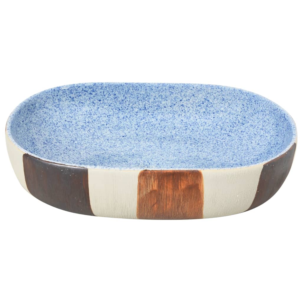 Countertop Basin Multicolour Oval 59x40x14 cm Ceramic - Bend