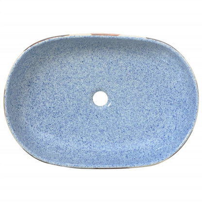 Countertop Basin Multicolour Oval 59x40x14 cm Ceramic - Bend