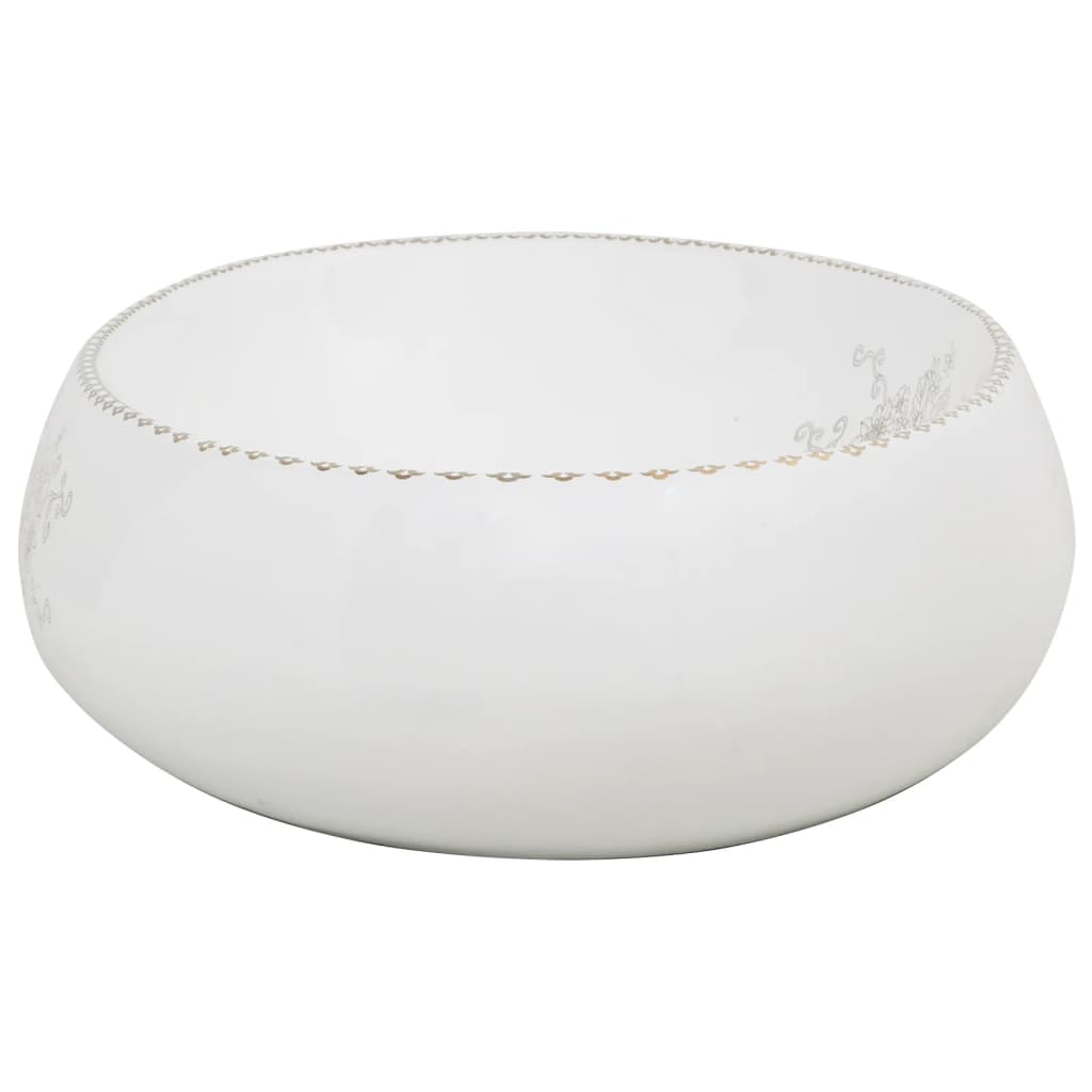 Countertop Basin White Oval 59x40x15 cm Ceramic - Bend