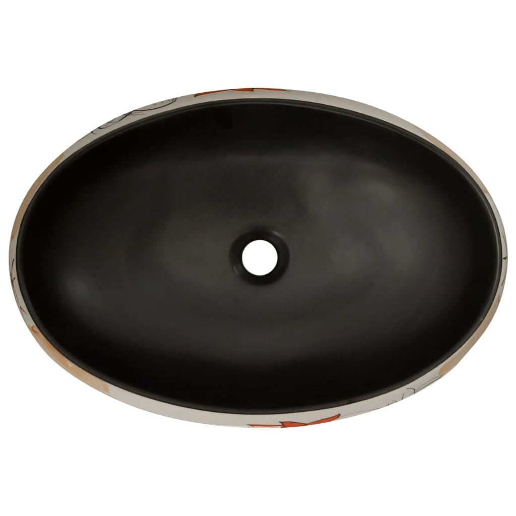 Countertop Basin Multicolour Oval 59x40x15 cm Ceramic - Bend