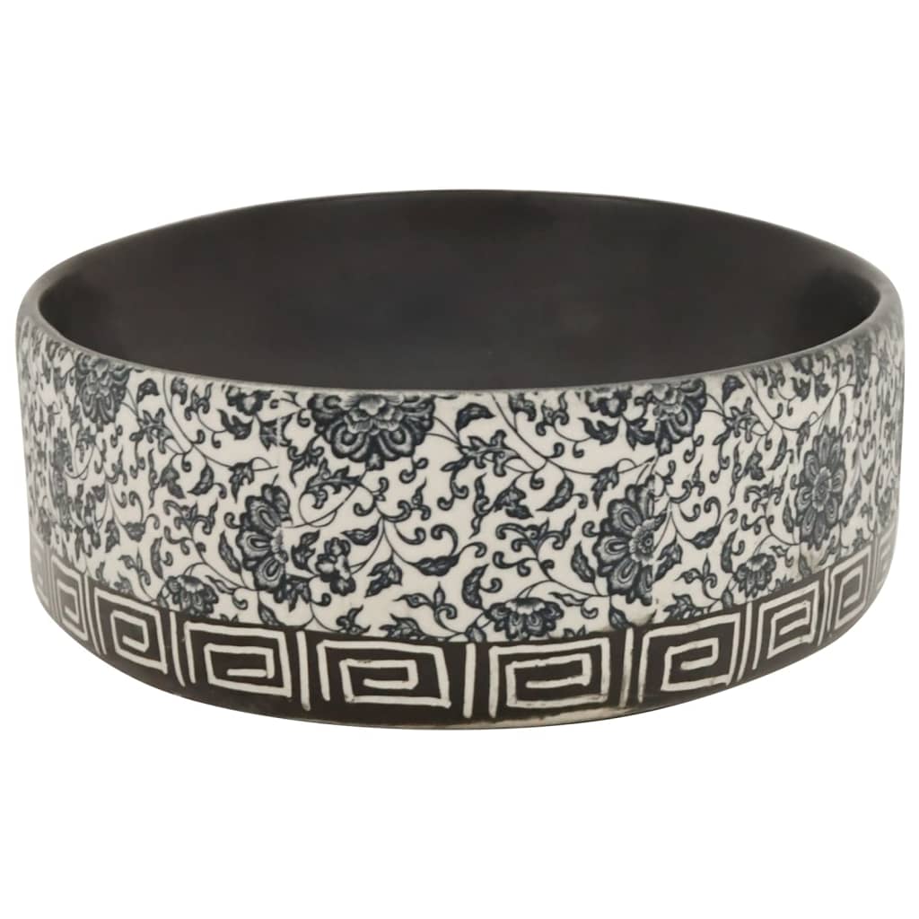 Countertop Basin Black and Blue Oval 56.5x36.5x13.5 cm Ceramic - Bend