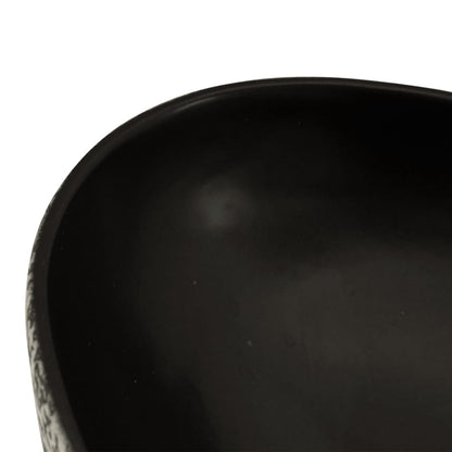 Countertop Basin Black and Blue Oval 56.5x36.5x13.5 cm Ceramic - Bend