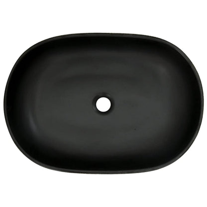 Countertop Basin Black and Blue Oval 59x40x14 cm Ceramic - Bend