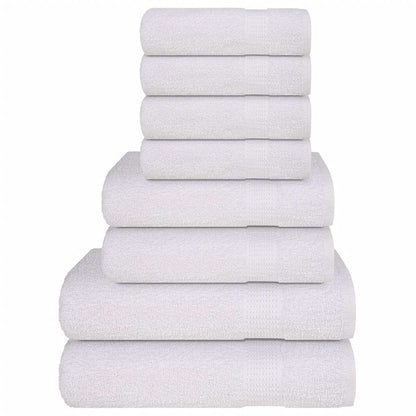 8 Piece Towel Set White 360 gsm 100% Cotton - Bend