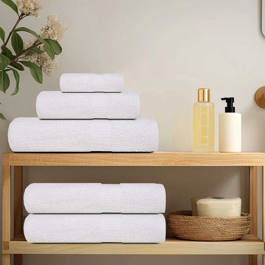 8 Piece Towel Set White 360 gsm 100% Cotton - Bend