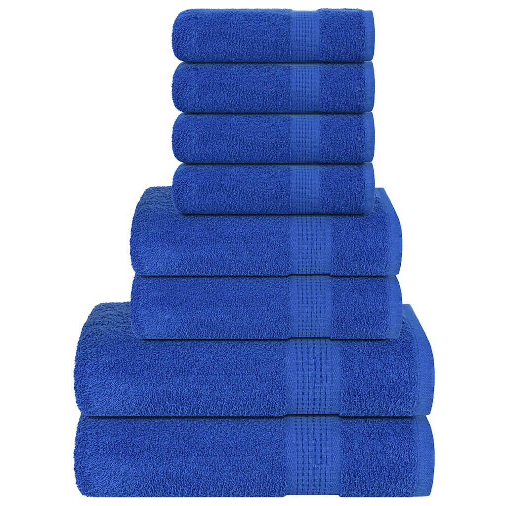 8 Piece Towel Set Blue 360 gsm 100% Cotton - Bend