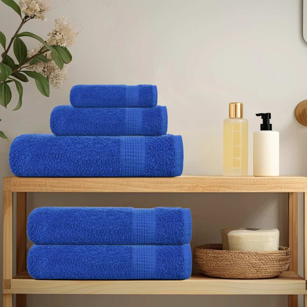 8 Piece Towel Set Blue 360 gsm 100% Cotton - Bend