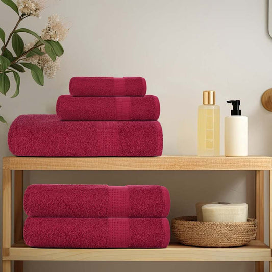 8 Piece Towel Set Bordeaux 360 gsm 100% Cotton - Bend