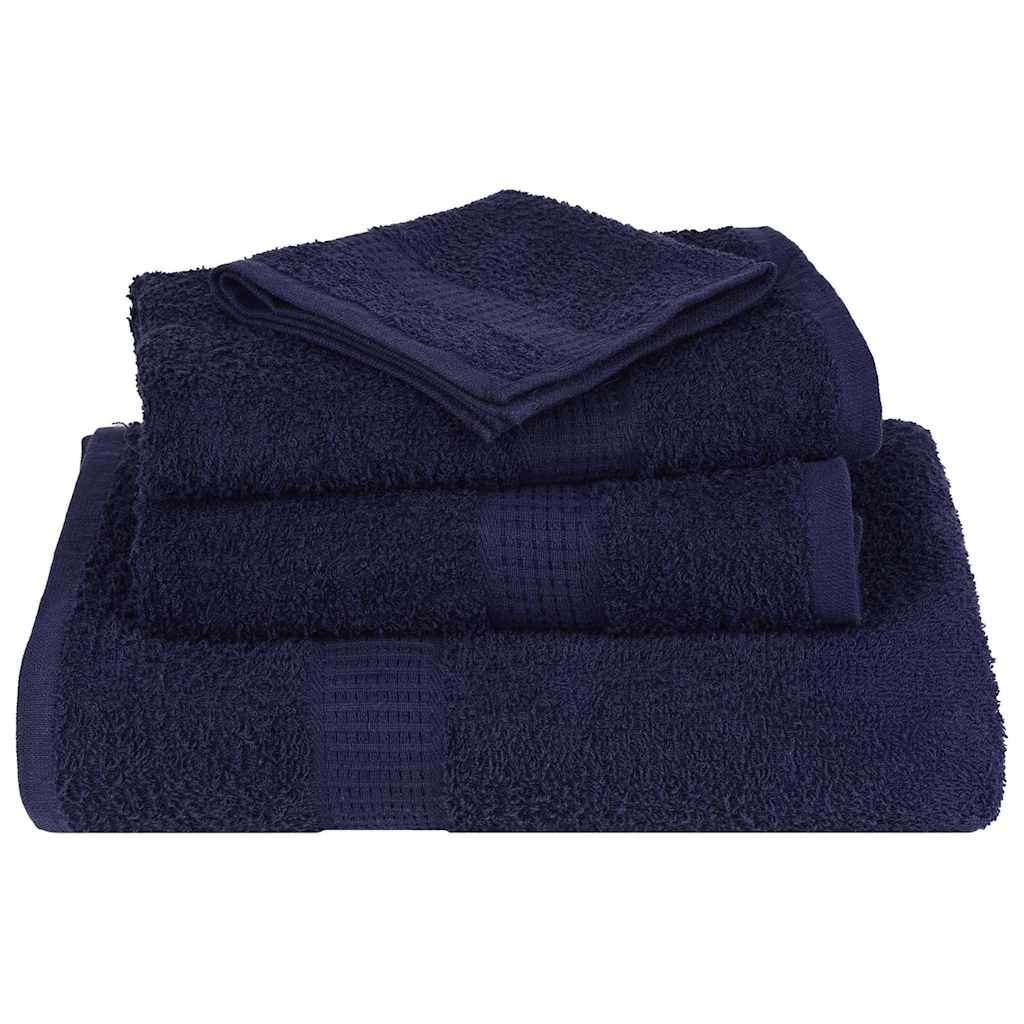 8 Piece Towel Set Navy Blue 360 gsm 100% Cotton - Bend