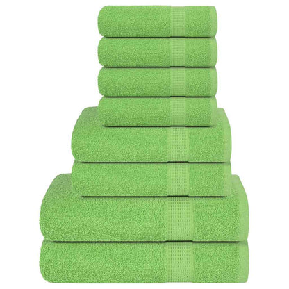 8 Piece Towel Set Green 360 gsm 100% Cotton - Bend