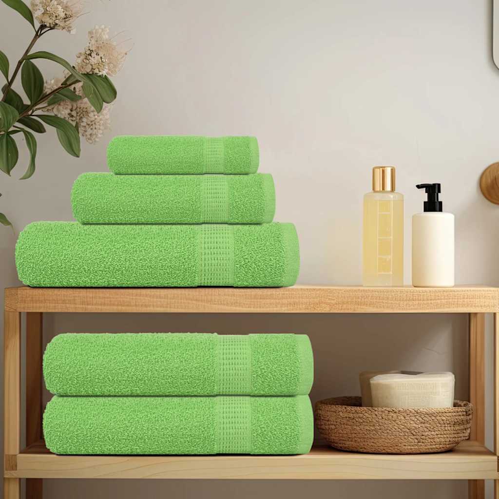 8 Piece Towel Set Green 360 gsm 100% Cotton - Bend