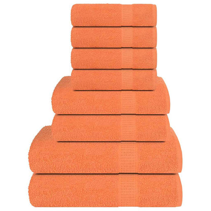 8 Piece Towel Set Orange 360 gsm 100% Cotton - Bend