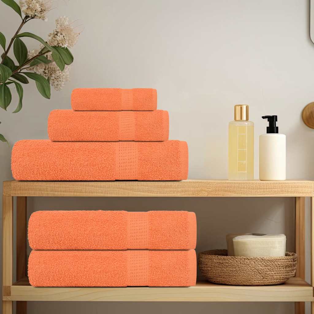 8 Piece Towel Set Orange 360 gsm 100% Cotton - Bend