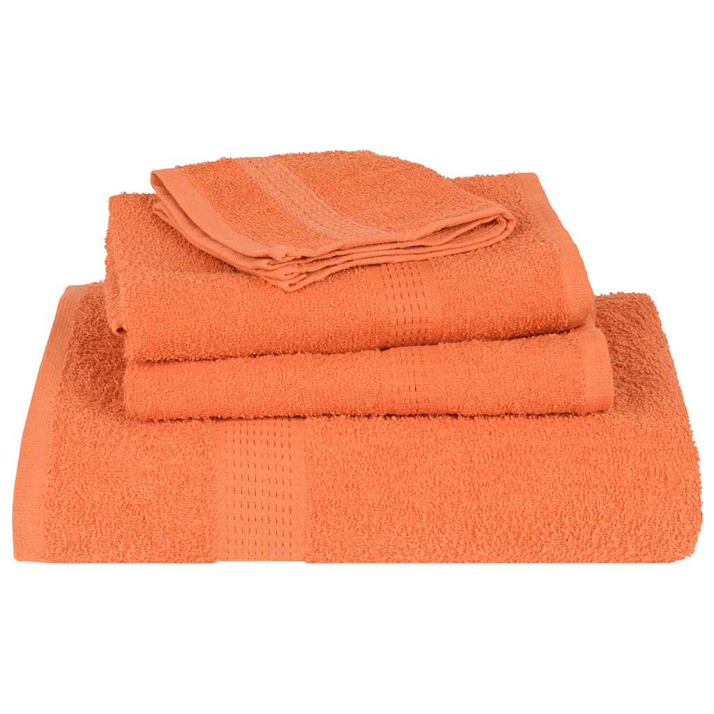 8 Piece Towel Set Orange 360 gsm 100% Cotton - Bend