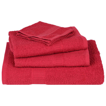 8 Piece Towel Set Red 360 gsm 100% Cotton - Bend