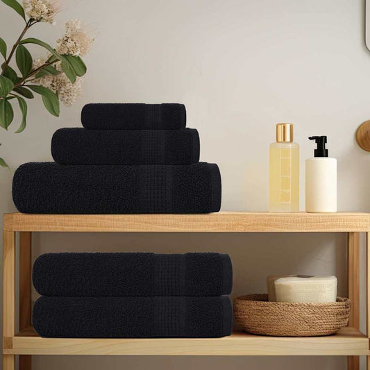 8 Piece Towel Set Black 360 gsm 100% Cotton - Bend