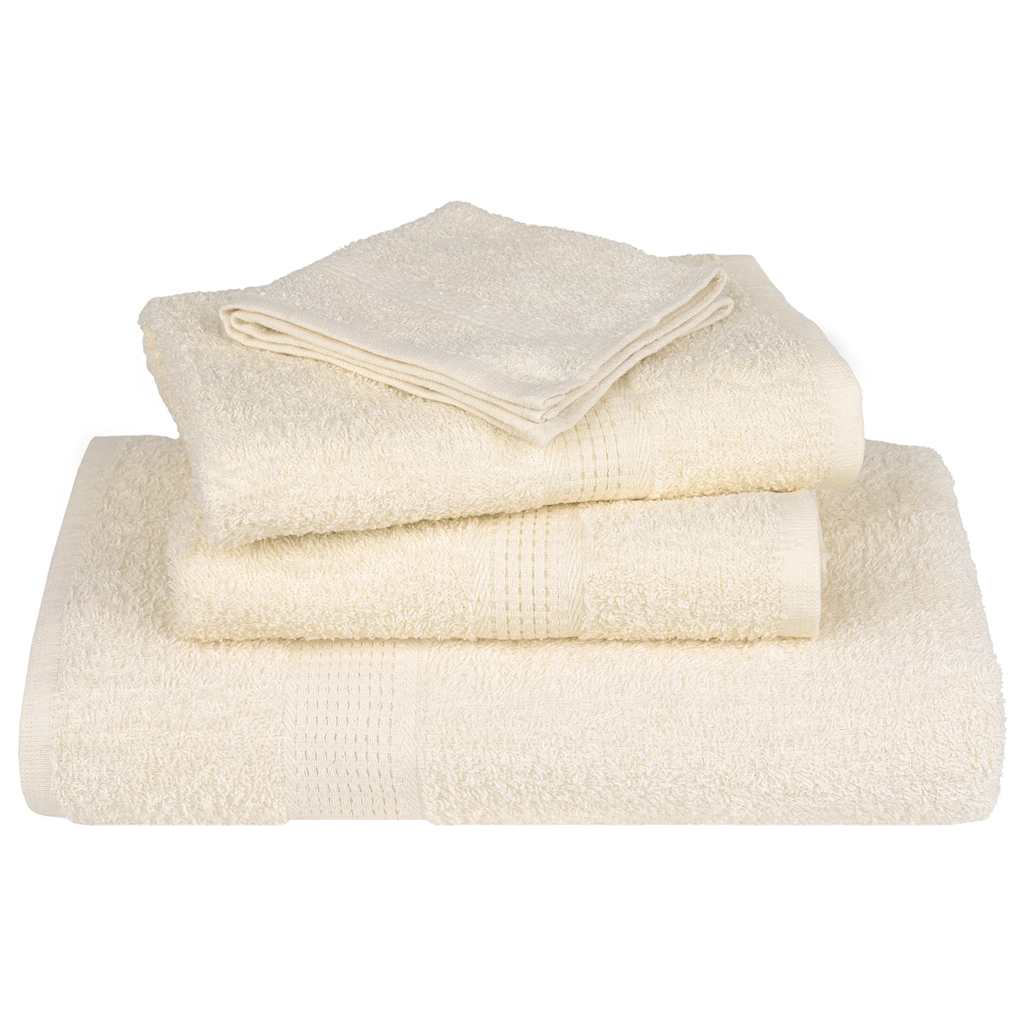 8 Piece Towel Set Cream 360 gsm 100% Cotton - Bend