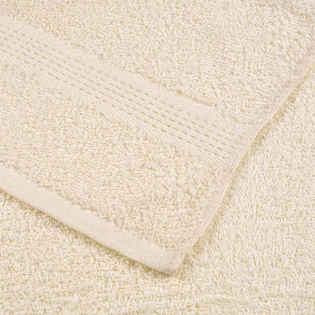 8 Piece Towel Set Cream 360 gsm 100% Cotton - Bend