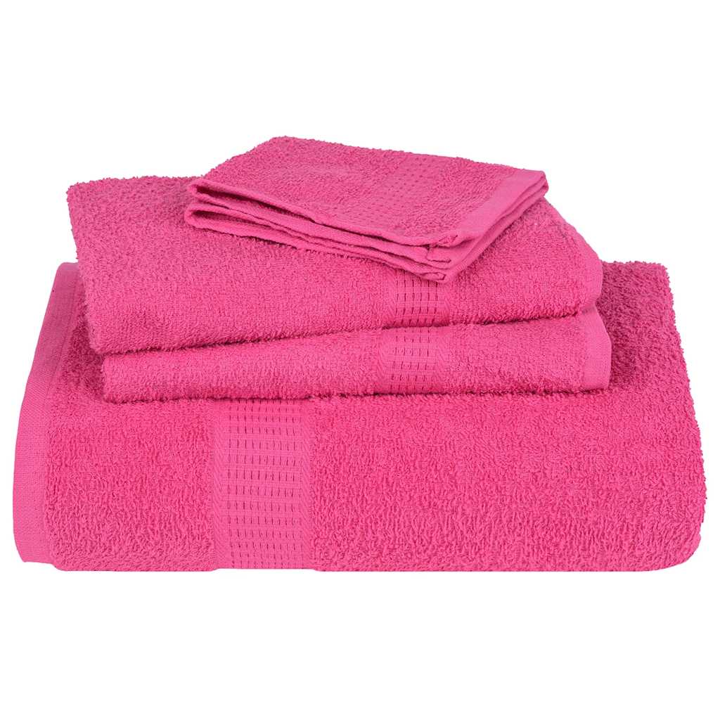 8 Piece Towel Set Pink 360 gsm 100% Cotton - Bend