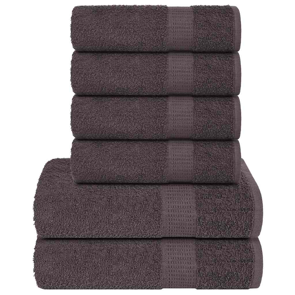 6 Piece Towel Set Anthracite 360 gsm 100% Cotton - Bend