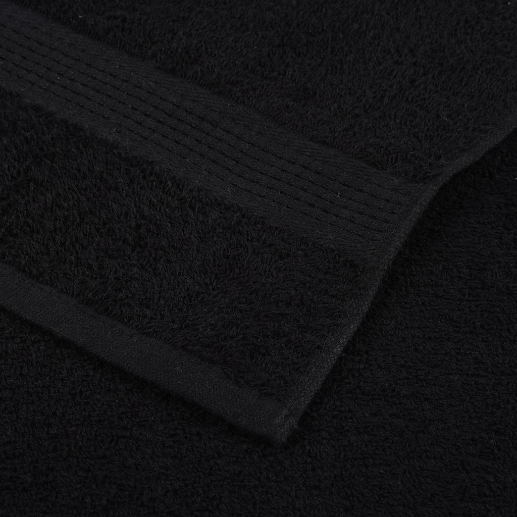 6 Piece Towel Set Black 360 gsm 100% Cotton - Bend