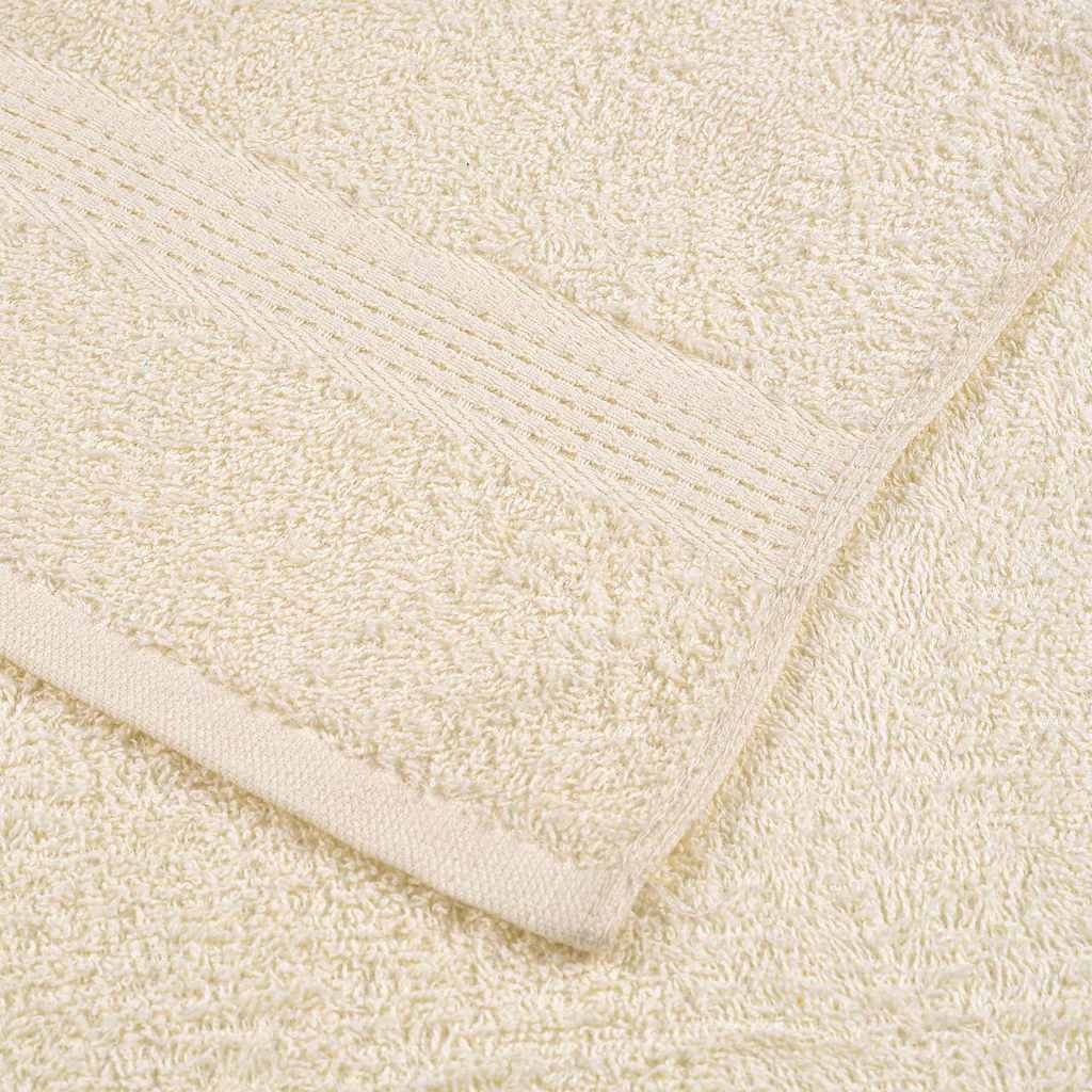 6 Piece Towel Set Cream 360 gsm 100% Cotton - Bend