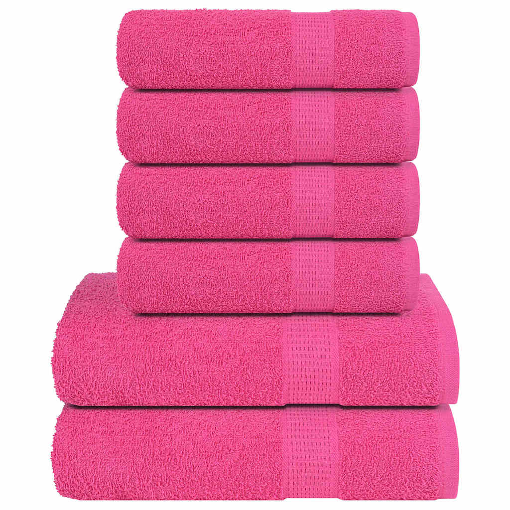 12 Piece Towel Set Pink 360 gsm 100% Cotton - Bend