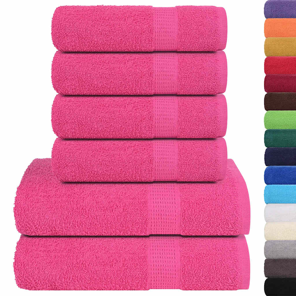 12 Piece Towel Set Pink 360 gsm 100% Cotton - Bend