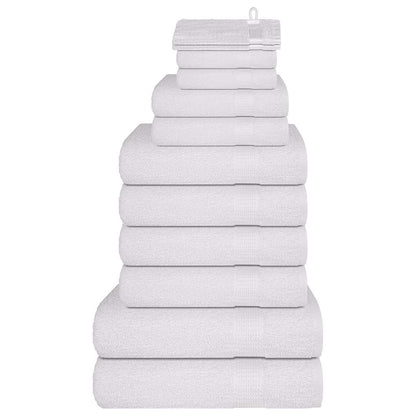 12 Piece Towel Set White 360 gsm 100% Cotton - Bend