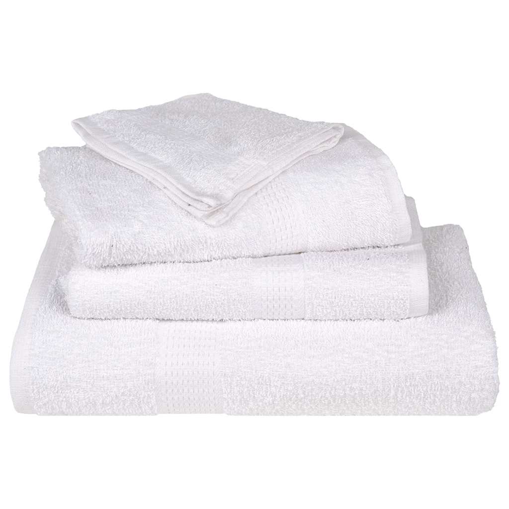 12 Piece Towel Set White 360 gsm 100% Cotton - Bend