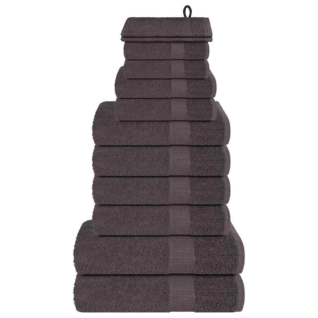 12 Piece Towel Set Anthracite 360 gsm 100% Cotton - Bend