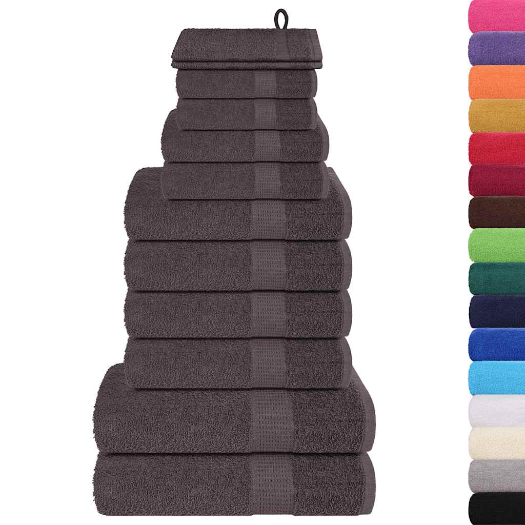 12 Piece Towel Set Anthracite 360 gsm 100% Cotton - Bend