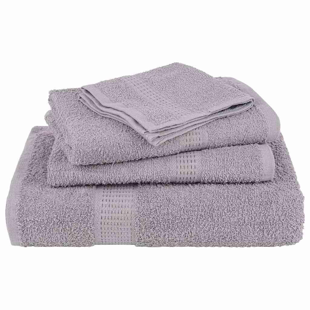 12 Piece Towel Set Grey 360 gsm 100% Cotton - Bend