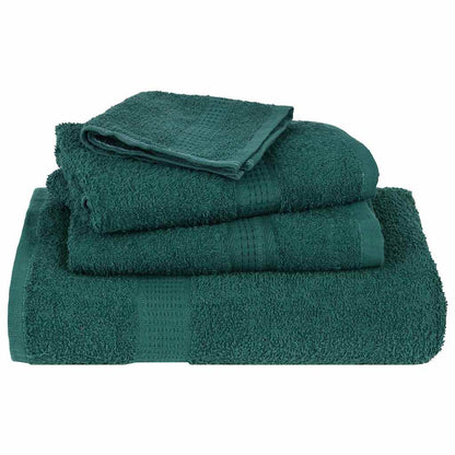 12 Piece Towel Set Green 360 gsm 100% Cotton - Bend