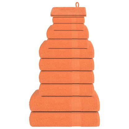 12 Piece Towel Set Orange 360 gsm 100% Cotton - Bend