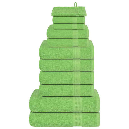 12 Piece Towel Set Apple Green 360 gsm 100% Cotton - Bend