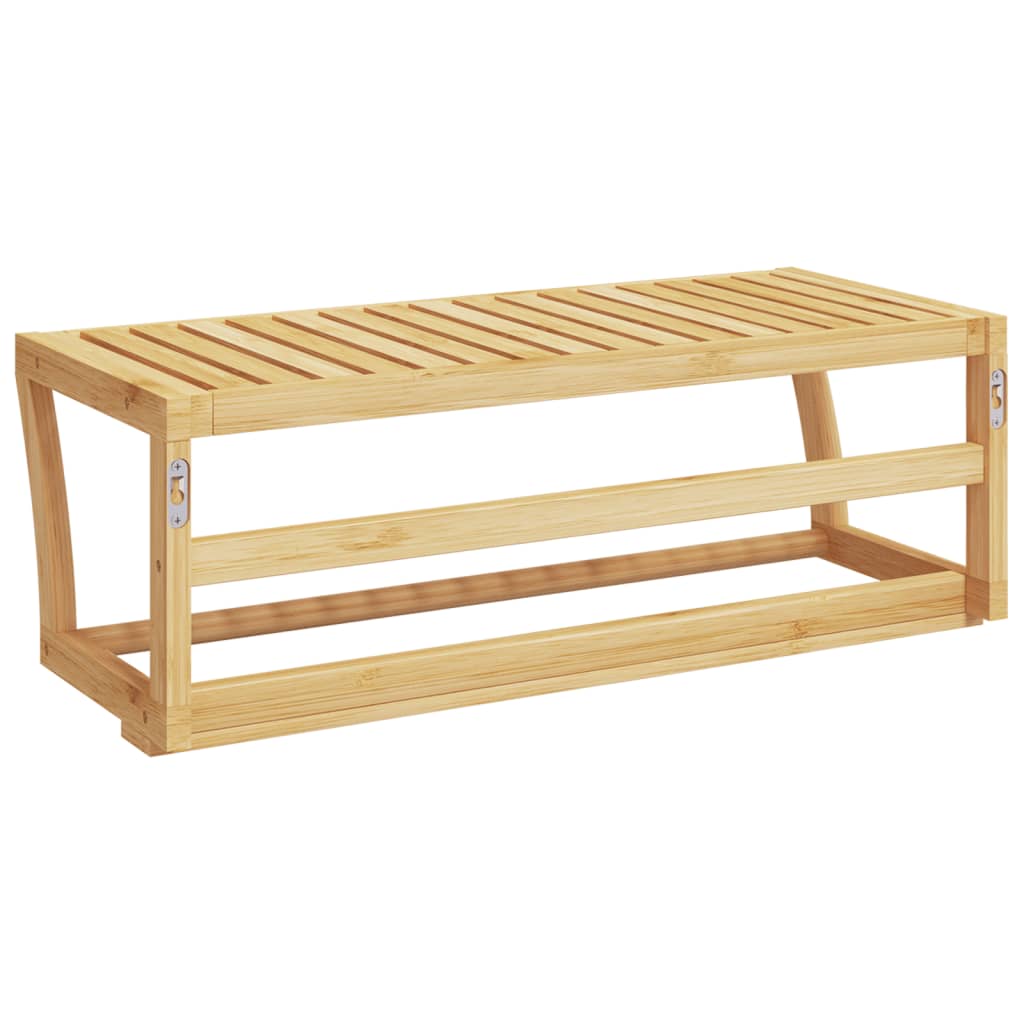 Towel Shelf Wall-mounted 60x25x20 cm Bamboo - Bend