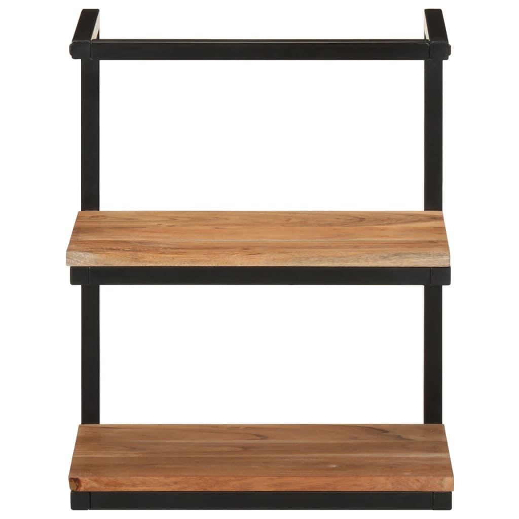 Wall Shelf 40x30x50 cm Solid Wood Acacia and Iron