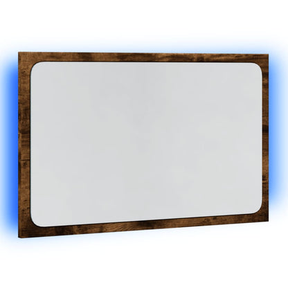 LED Bathroom Mirror Sonoma Oak 60x8.5x38 cm Engineered Wood - Bend