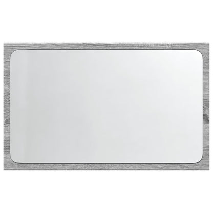 LED Bathroom Mirror Grey Sonoma 60x8.5x38 cm Engineered Wood