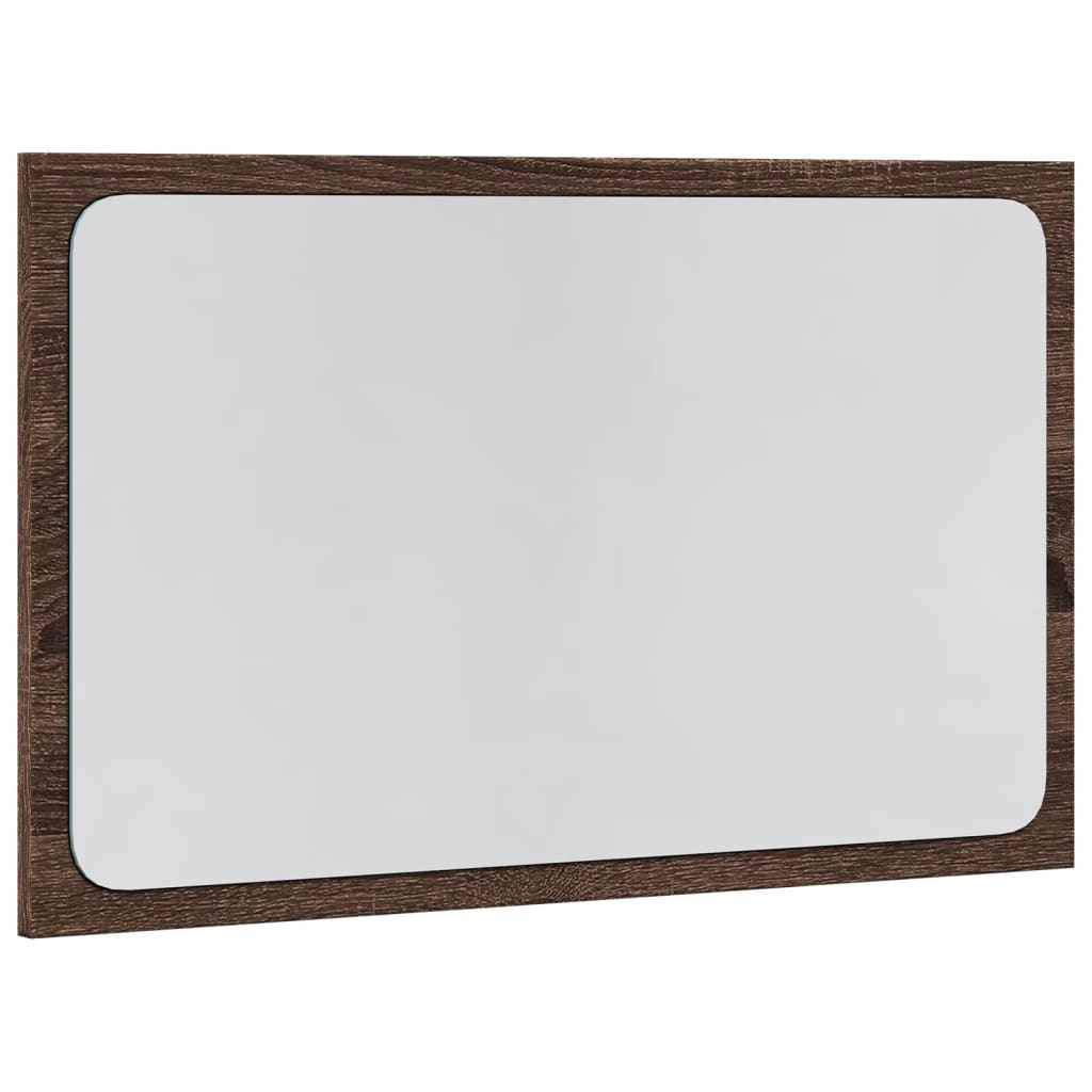 LED Bathroom Mirror Brown Oak 60x8.5x38 cm Engineered Wood - Bend