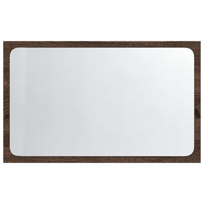 LED Bathroom Mirror Brown Oak 60x8.5x38 cm Engineered Wood - Bend