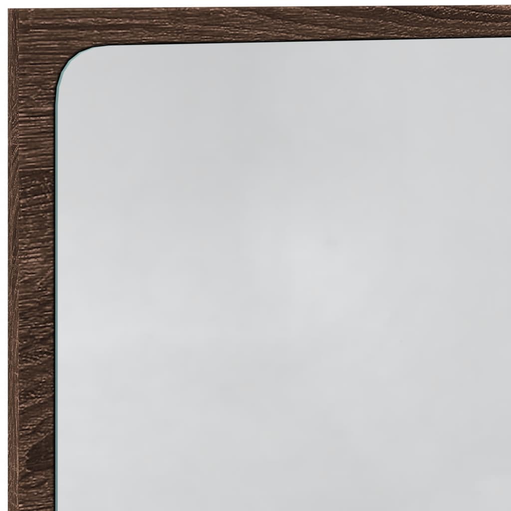 LED Bathroom Mirror Brown Oak 60x8.5x38 cm Engineered Wood - Bend