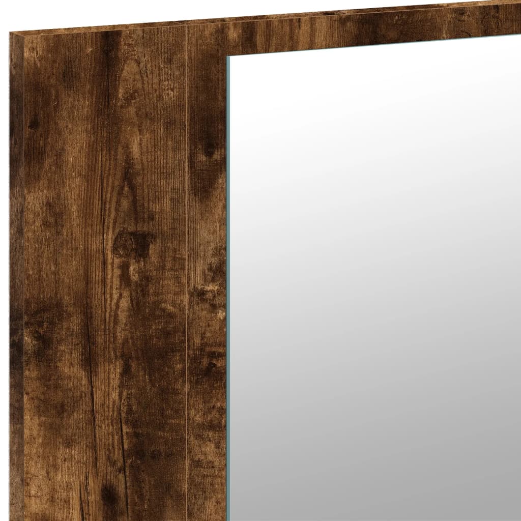 LED Bathroom Mirror Cabinet Smoked Oak 80x12x45 cm Acrylic - Bend