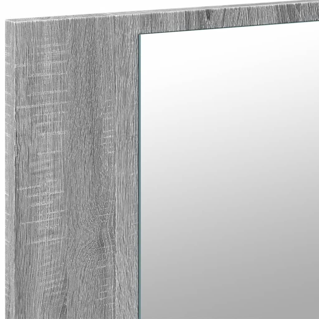 LED Bathroom Mirror Cabinet Grey Sonoma 80x12x45 cm Acrylic - Bend